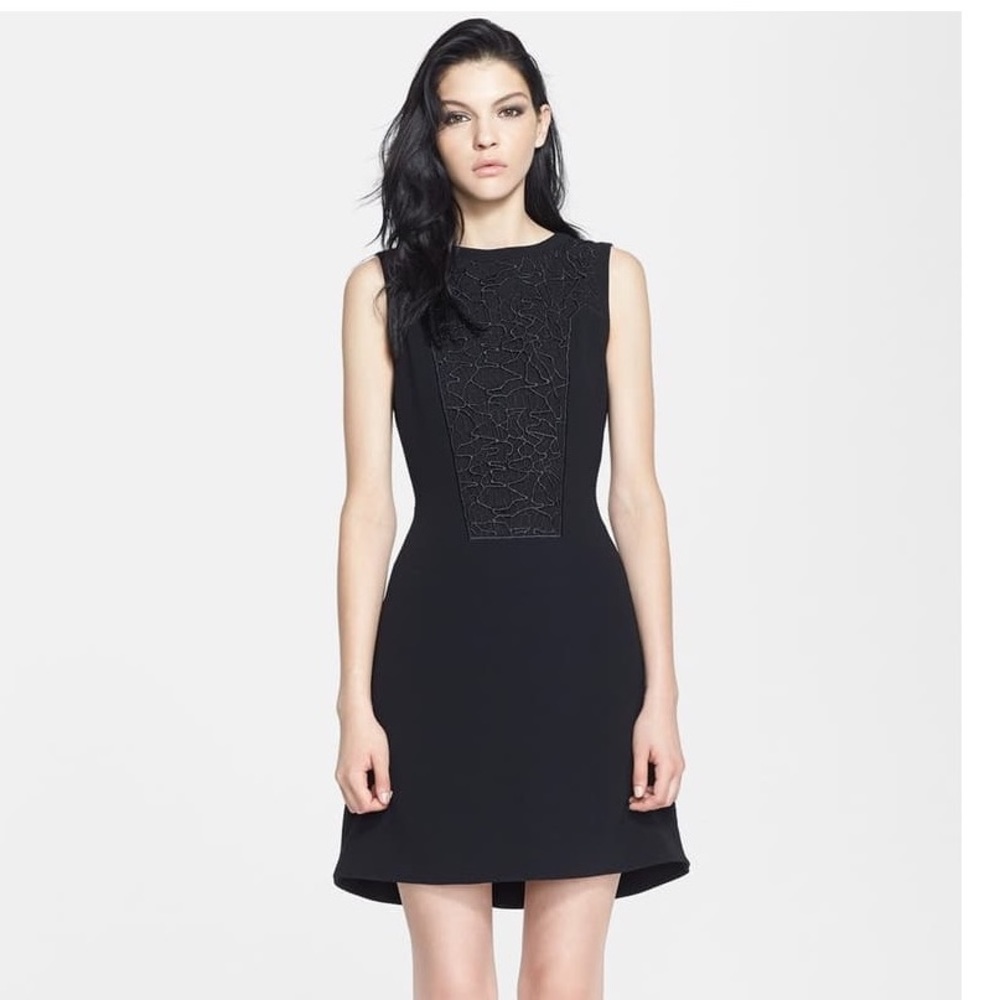 Rag & Bone Mijo Black Lace Front Mini Dress